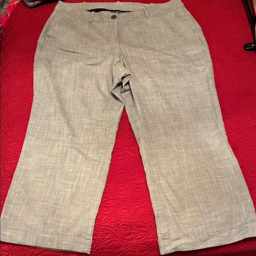 Lane Bryant Gray Wide-Leg Dress Pants